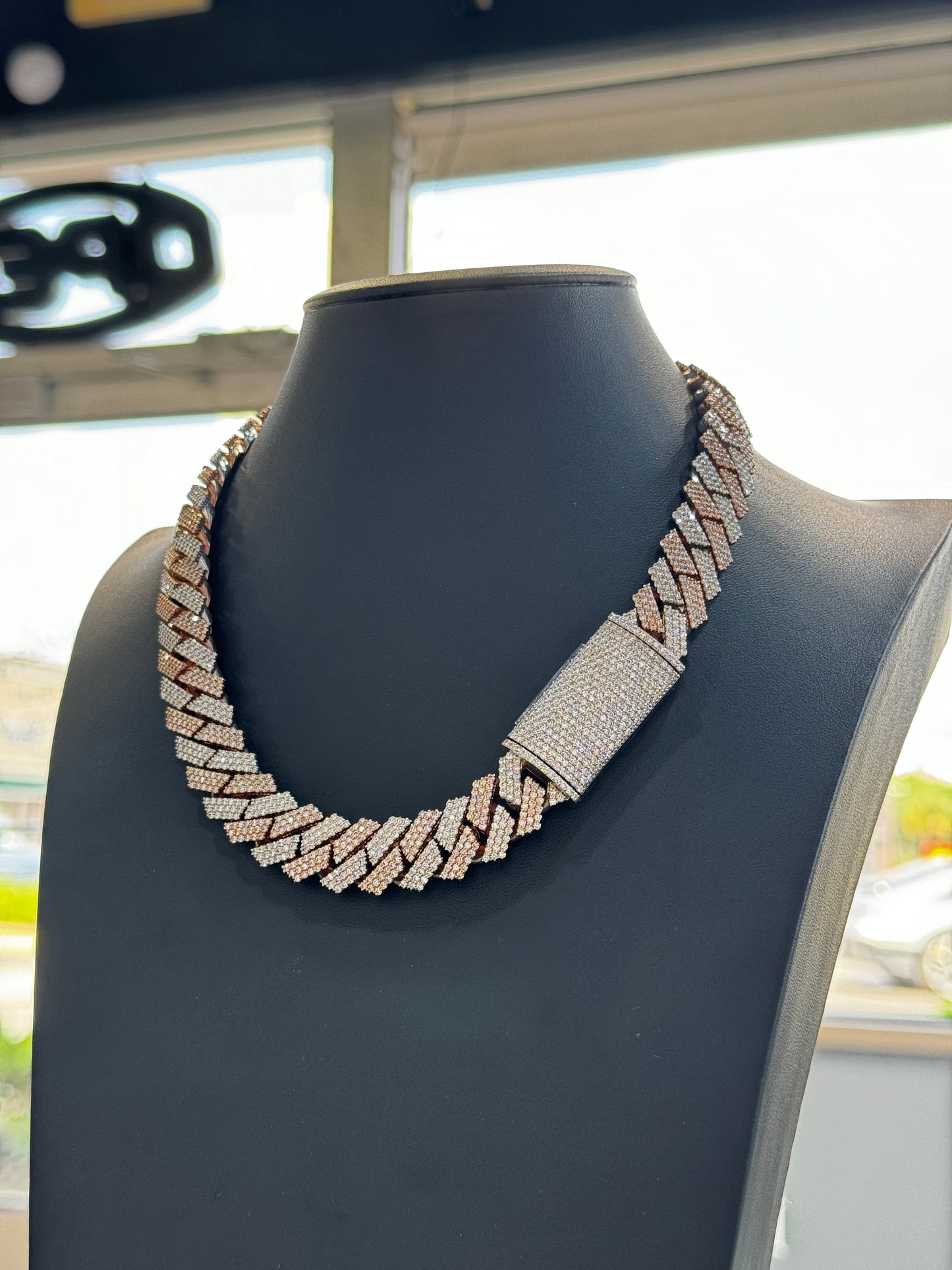 Iced Out Cuban 10k Two Tone 18" 14.5mm 249.4g