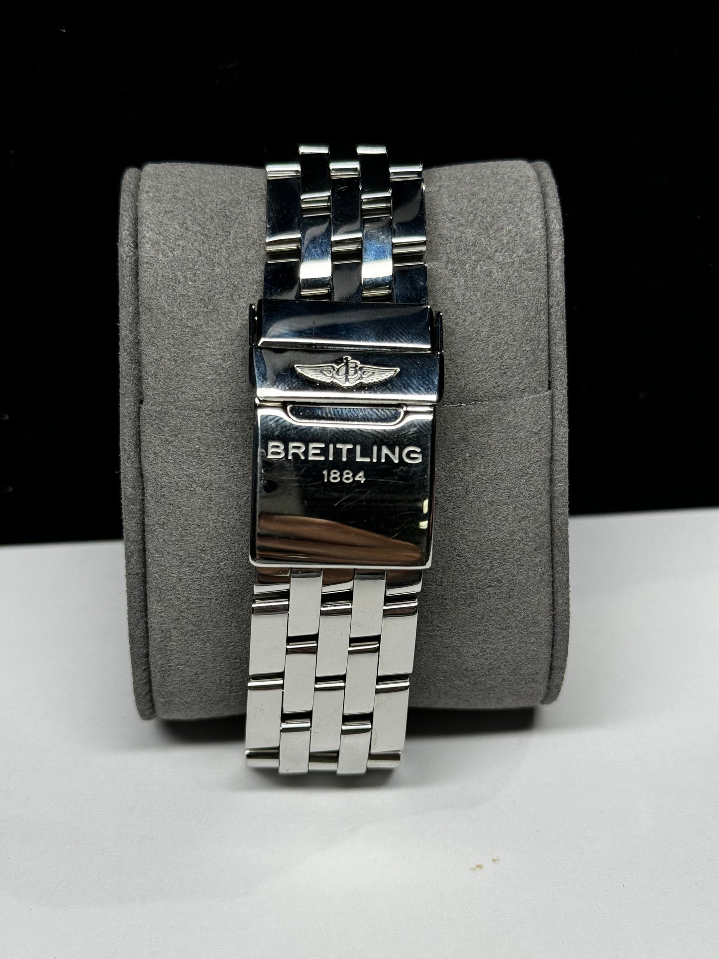 Breitling Chronomat Stainless Steel 44mm Black Roman Bracelet Watch Only AB0110