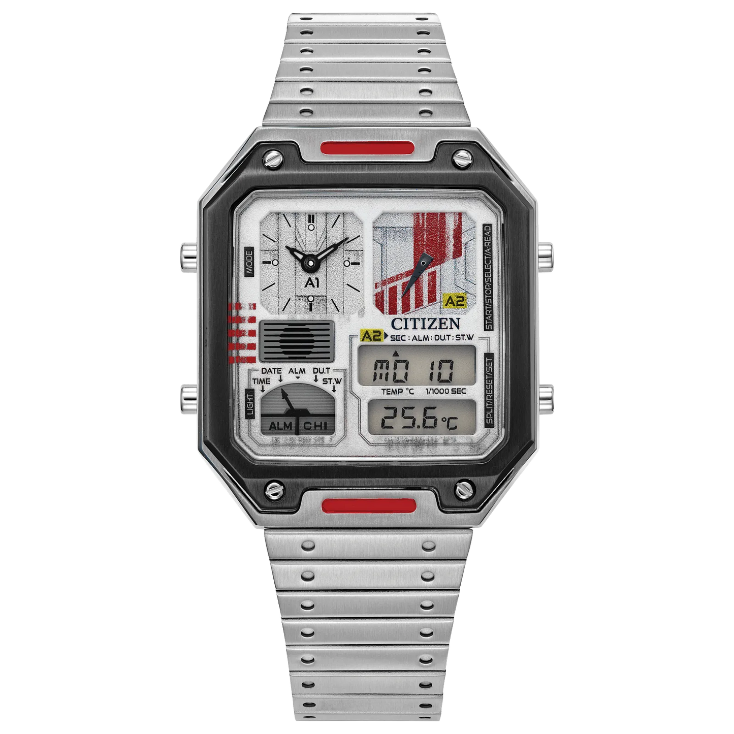 Citizen Star Wars Mens Rebel Pilot Stainless Quartz Watch JG2131-51H