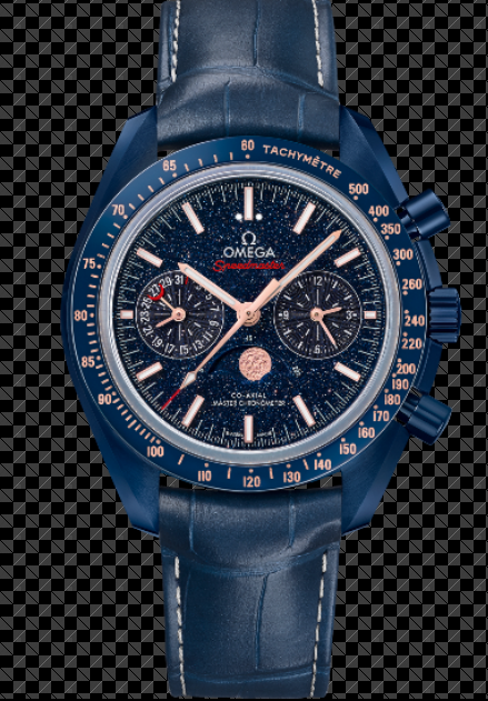 OMEGA SPEEDMASTER BLUE SIDE OF THE MOON AVENTURINE DIAL REF# 30493445203002