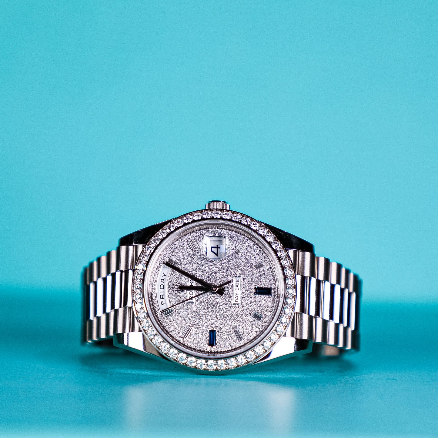 2021 Rolex DayDate Pave Diamond 228349RBR