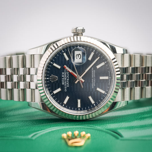 2023 rolex datejust blue motif dial 126334