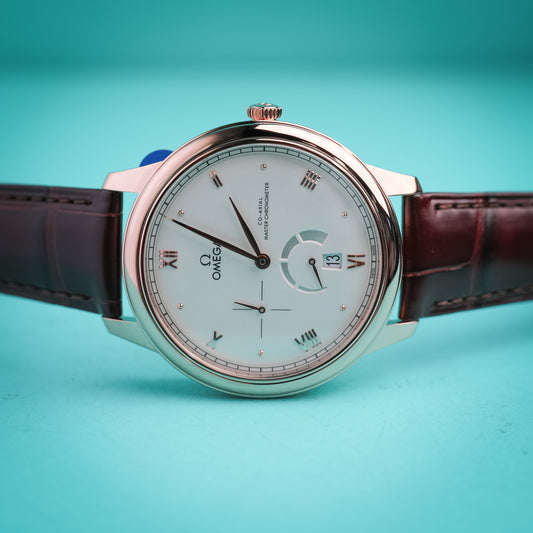 Omega De Ville Prestige 41 mm Silver Dial Sedna™ 18k Rose Gold Strap 434.53.41.21.02.001