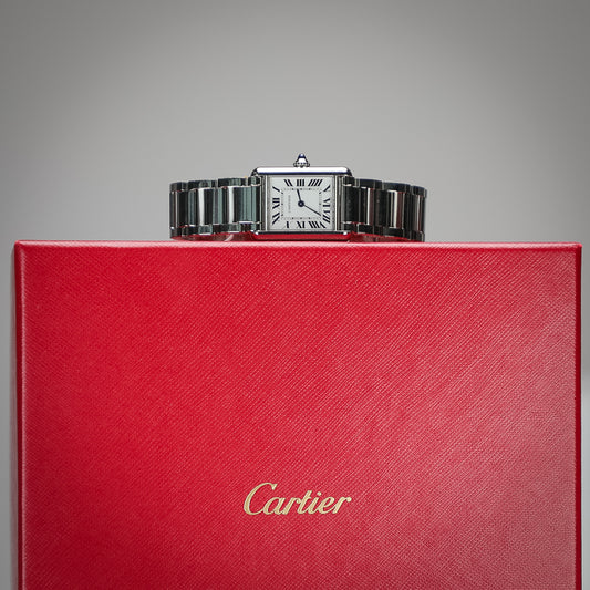 Cartier Tank Must Small Quartz Steel Silver Dial WSTA0107