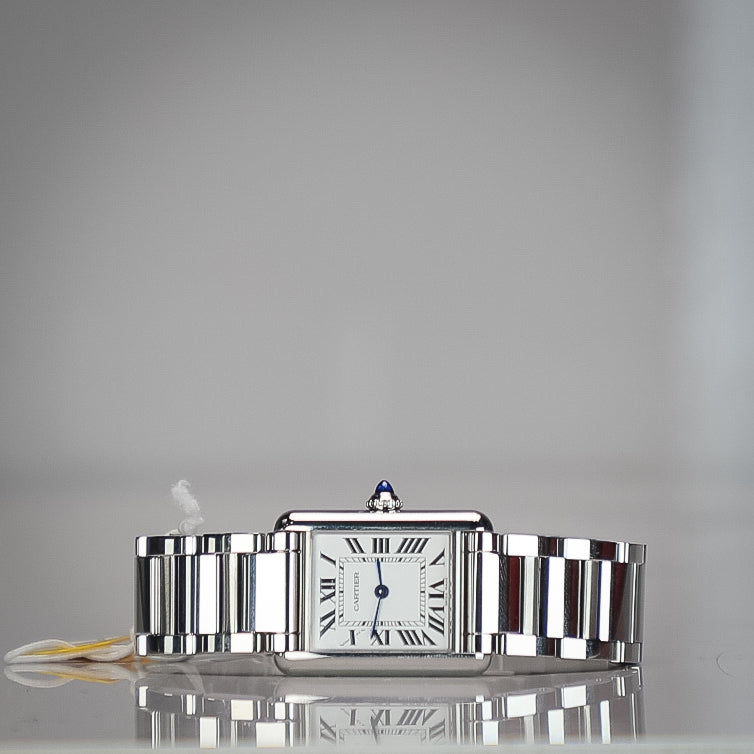 Cartier Tank Must Small Quartz Steel Silver Dial WSTA0107