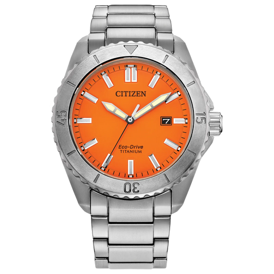 Citizen Brycen 41mm Titanium Orange Dial AW1840-50X