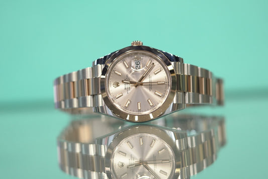 Rolex DateJust Two Tone Rose 41mm Sundust Oyster Box & Papers 2021 126301