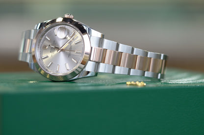 Rolex DateJust Two Tone Rose 41mm Sundust Oyster Box & Papers 2021 126301