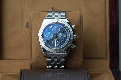 Breitling Chronomat Stainless Steel 44mm Blue Roman Bracelet Watch Only A13356