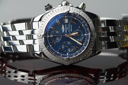 Breitling Chronomat Stainless Steel 44mm Blue Roman Bracelet Watch Only A13356