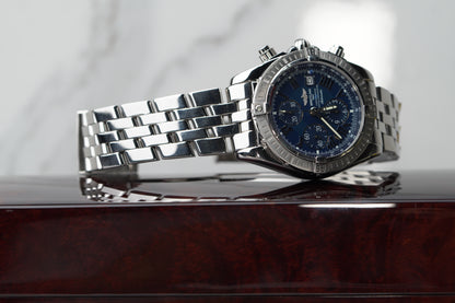 Breitling Chronomat Stainless Steel 44mm Blue Roman Bracelet Watch Only A13356