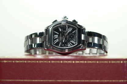 Cartier Roadster Stainless Steel 38mm Black Bracelet Watch Only W62020X6