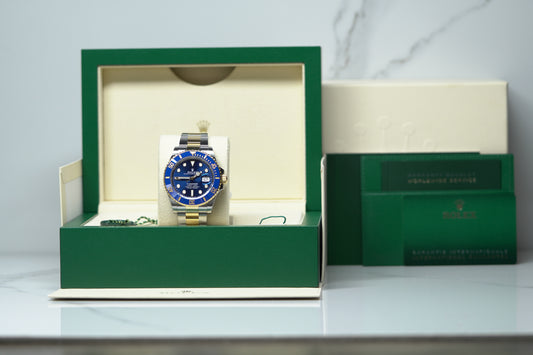 Rolex Submariner Blusey Two Tone Yellow 41mm Blue Oyster Box & Papers 2023 126613LB