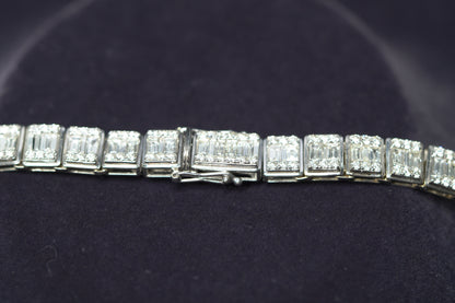 14K White Gold Diamond Necklace 24" 65.2g