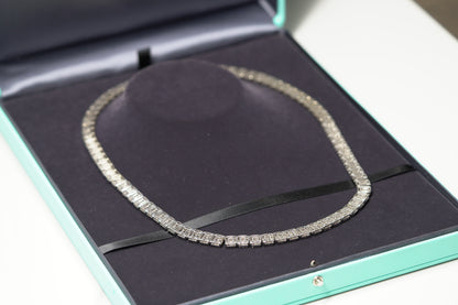 14K White Gold Diamond Necklace 24" 65.2g