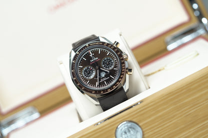 Omega Speedmaster Moonphase Stainless Steel 44mm Brown Leather Box & Papers 2024 30423445213001