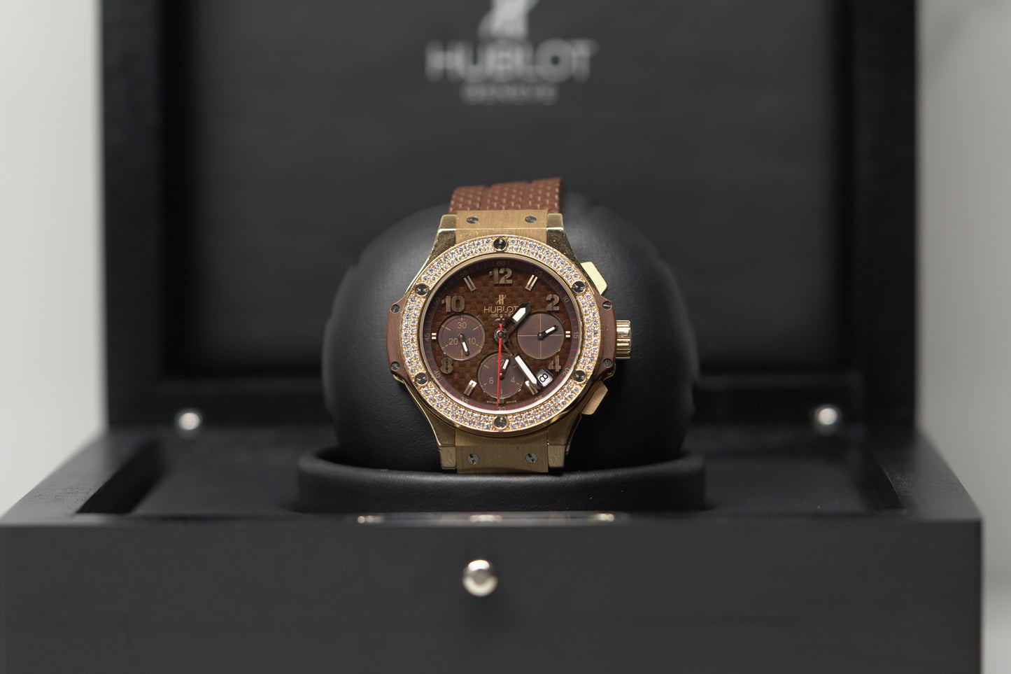 Hublot Big Bang Rose Gold 41mm Brown Rubber Watch Only 341PC1007RX114