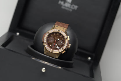 Hublot Big Bang Rose Gold 41mm Brown Rubber Watch Only 341PC1007RX114