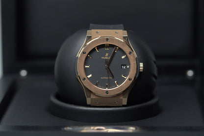 Hublot Classic Fusion Rose Gold 45mm Black Rubber Watch Only 511OX7081LR