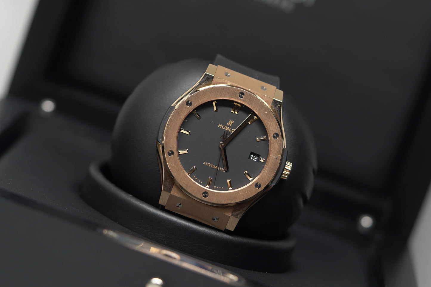 Hublot Classic Fusion Rose Gold 45mm Black Rubber Watch Only 511OX7081LR