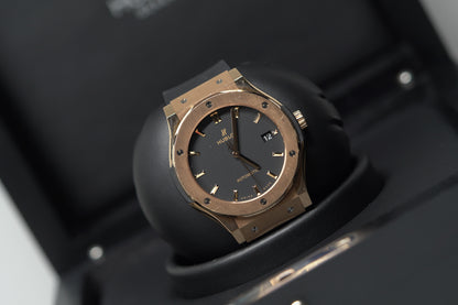 Hublot Classic Fusion Rose Gold 45mm Black Rubber Watch Only 511OX7081LR