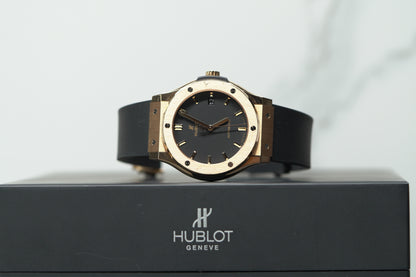 Hublot Classic Fusion Rose Gold 45mm Black Rubber Watch Only 511OX7081LR