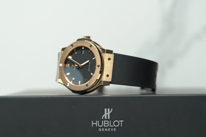 Hublot Classic Fusion Rose Gold 45mm Black Rubber Watch Only 511OX7081LR