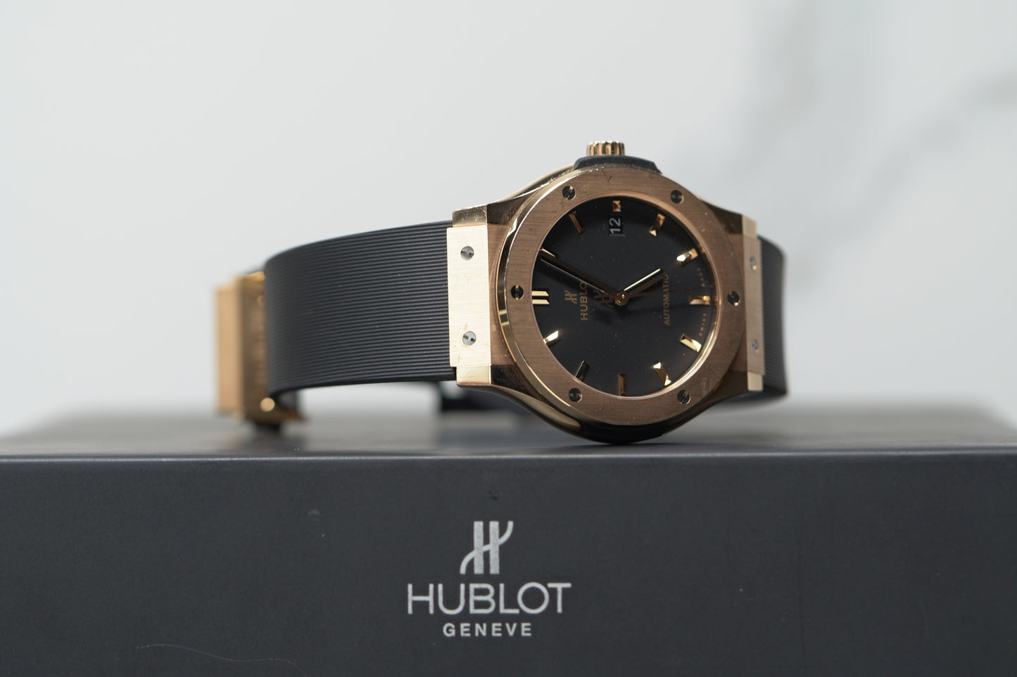 Hublot Classic Fusion Rose Gold 45mm Black Rubber Watch Only 511OX7081LR