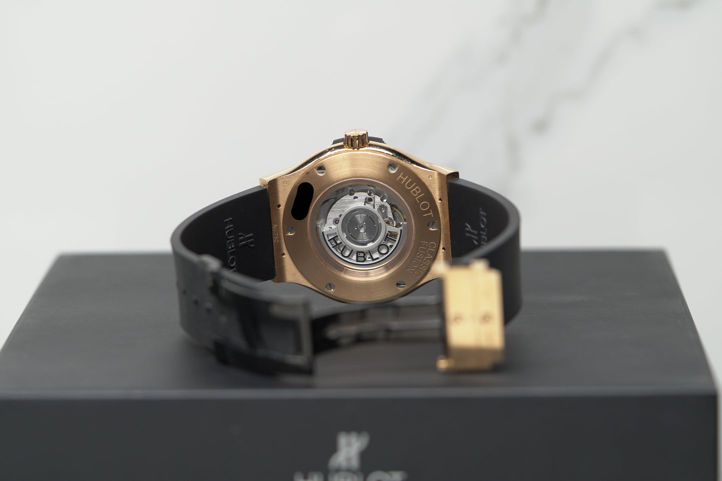 Hublot Classic Fusion Rose Gold 45mm Black Rubber Watch Only 511OX7081LR