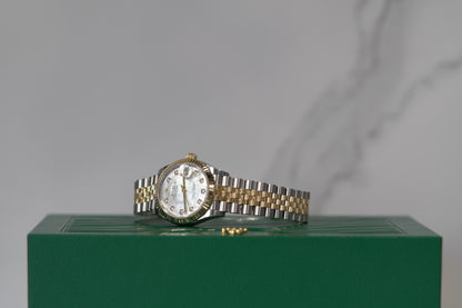 Rolex Datejust Two Tone Yellow Fluted 31mm Mother of Pearl Jubilee Box & Papers 2024 278273