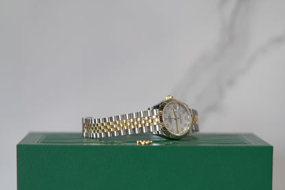 Rolex Datejust Two Tone Yellow Fluted 31mm Mother of Pearl Jubilee Box & Papers 2024 278273