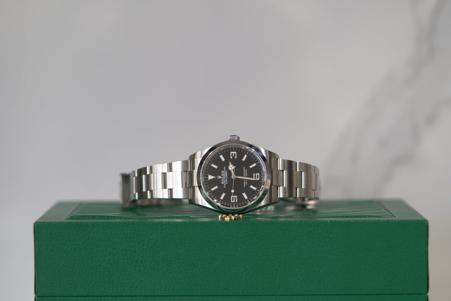 Rolex Explorer Stainless Steel 36mm Black Oyster Box & Papers 2023 124270