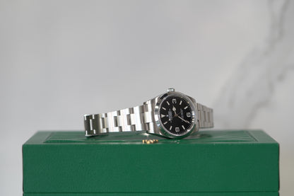 Rolex Explorer Stainless Steel 36mm Black Oyster Box & Papers 2023 124270