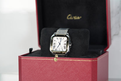 Cartier Santos Two Tone Yellow Large White Bracelet Box & Papers 2024 W2SA0009