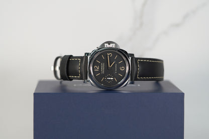 Panerai Luminor 8 Giorni Stainless Steel 44mm Black Leather Box & Papers 2024 PAM00915