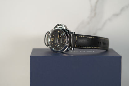 Panerai Luminor 8 Giorni Stainless Steel 44mm Black Leather Box & Papers 2024 PAM00915