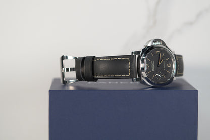 Panerai Luminor 8 Giorni Stainless Steel 44mm Black Leather Box & Papers 2024 PAM00915