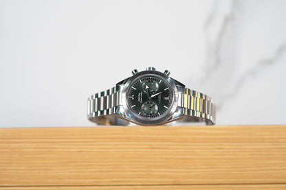 Omega Speedmaster 57 Stainless Steel 40mm Green Oyster Box & Papers 2024 33210415110001