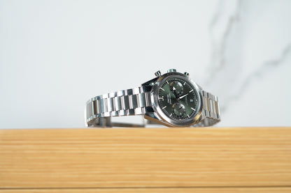 Omega Speedmaster 57 Stainless Steel 40mm Green Oyster Box & Papers 2024 33210415110001