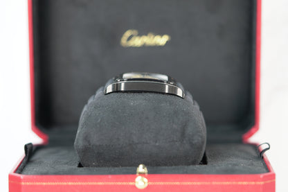 Cartier Santos Stainless Steel Large Black Rubber Box & Papers 2023 WSSA0039