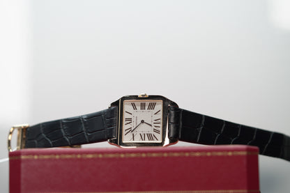 Cartier Santos Dumont Rose Gold Large Grey Leather Papers 2023 W2006951