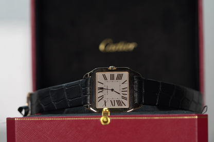 Cartier Santos Dumont Rose Gold Large Grey Leather Papers 2023 W2006951