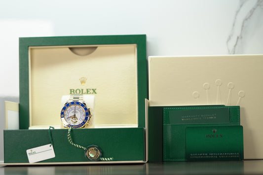 Rolex Yacht-Master II Yellow Gold Mercedes Hands 44mm White Oyster Box & Papers 2021 116688