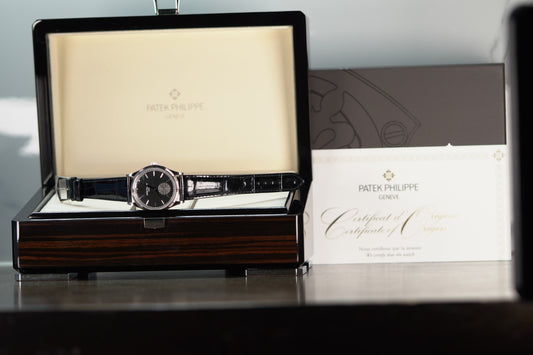 Patek Philippe Calatrava White Gold 39mm Black Leather Box & Papers 2024 6119G-001