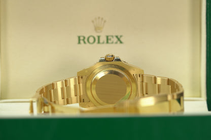 Rolex GMT Master II Yellow Gold 40mm Black Oyster Papers 116718LN