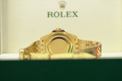 Rolex GMT Master II Yellow Gold 40mm Black Jubilee Box & Papers 126718GRNR