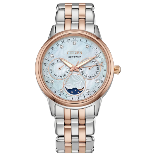 Citizen Calendrier Sun and Moon Diamond Dial Women's Watch FD0006-56D