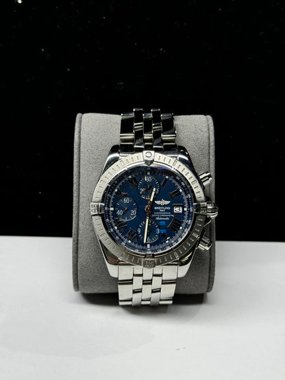 Breitling Chronomat Stainless Steel 44mm Blue Roman Bracelet Watch Only A13356