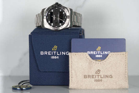 Breitling Aerospace Evo Titanium 43mm Black Bracelet Box & Papers 2024 E79363