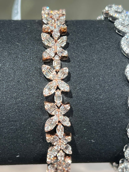 14KT 4.90CT DIAMOND BUTTERFLY BRACELET RG